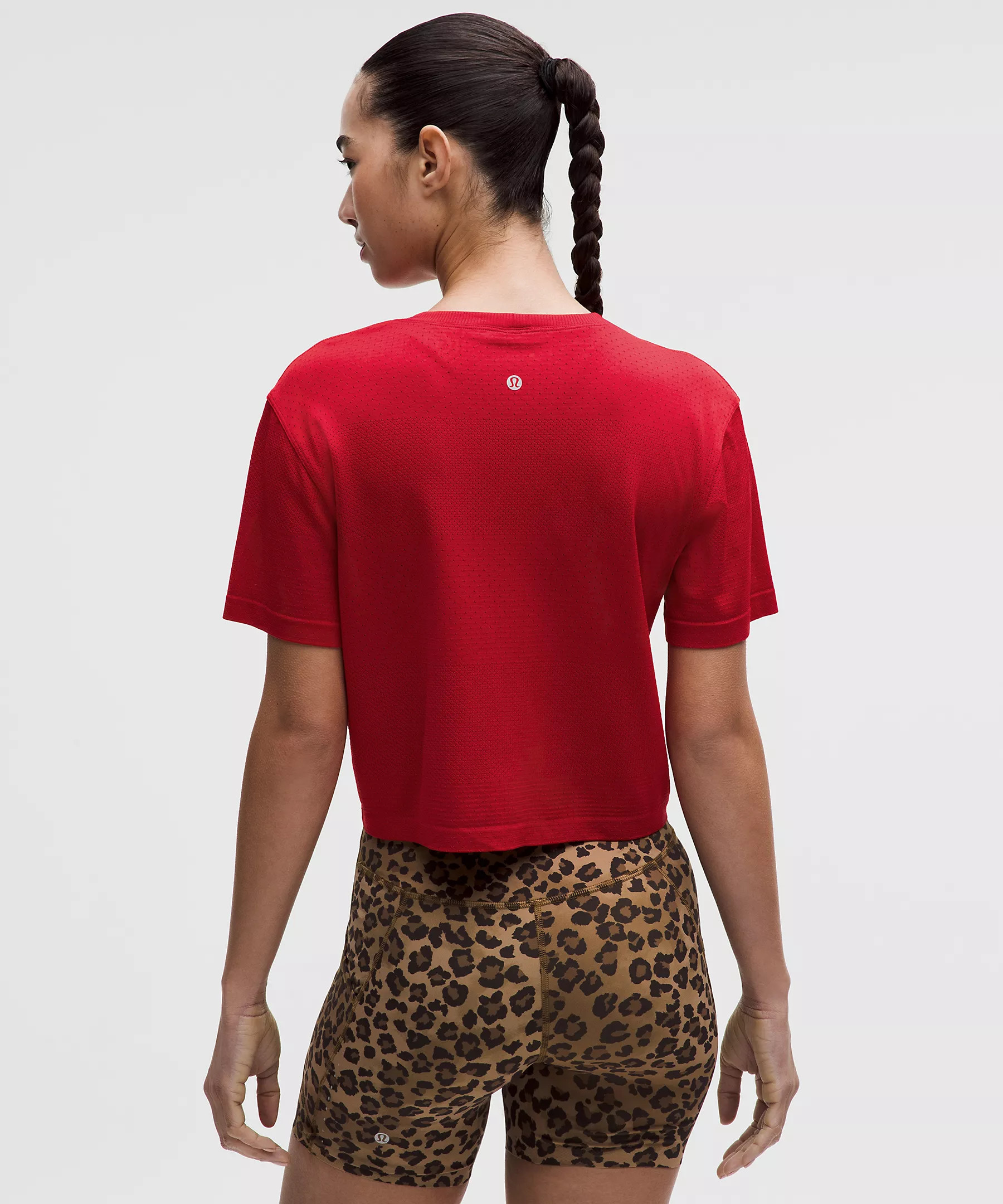 Swiftly Perforated Stripe Short-Sleeve Shirt | Lululemon (US)