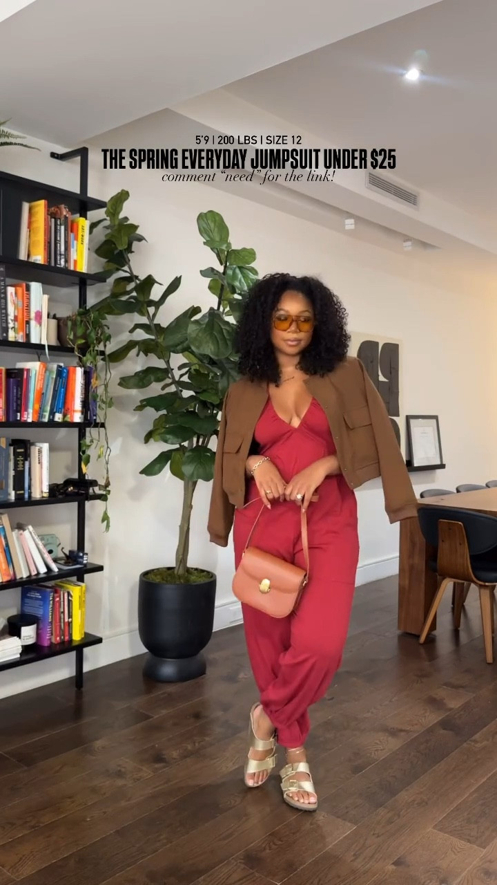 love these jumpsuits!!! I am 5'9 200 lbs wearing a large! I wear a medium or a large in the bomber jackets and accessories are linked! xoxo

#LTKmidsize #LTKfindsunder50 #LTKstyletip