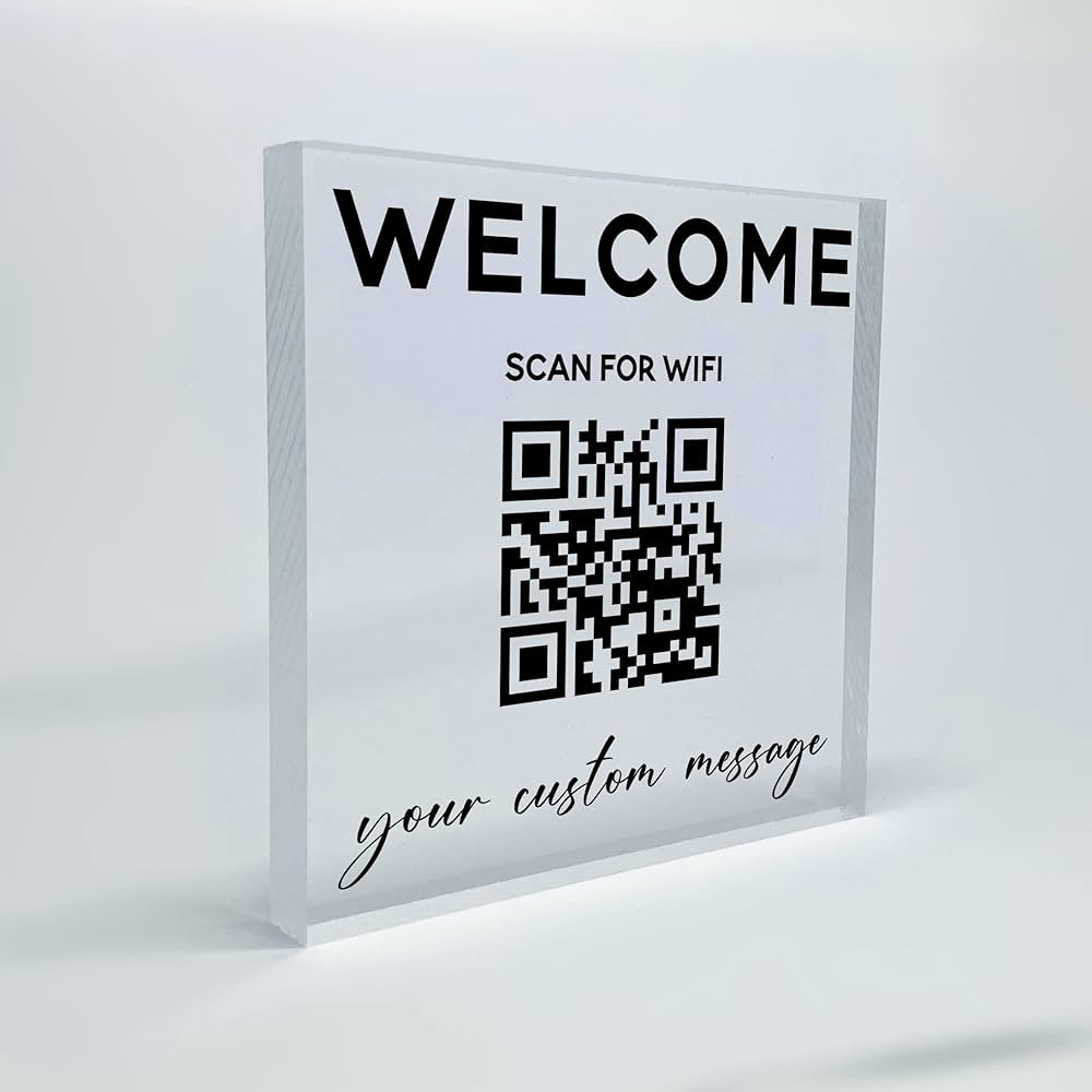 Personalized Wifi QR Sign - QR Code Scanner, Wifi Password Sign, What’s The Wifi Code, Guest Wi... | Amazon (US)
