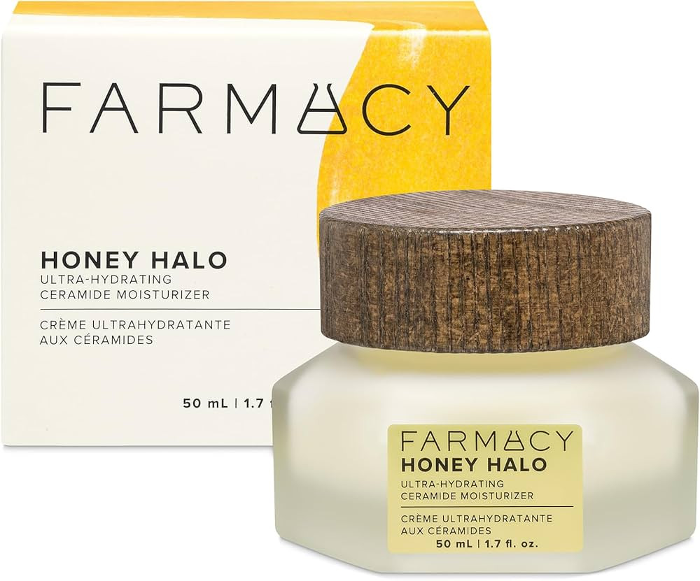 Farmacy Ceramide Face Moisturizer - Honey Halo Hydrating Facial Moisturizer for Dry Skin - Plumps... | Amazon (US)