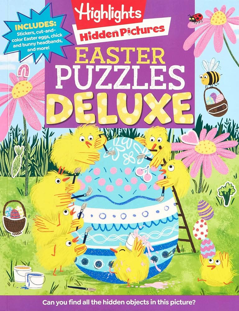 Easter Puzzles Deluxe: Eggs-tra Special Easter Hidden Pictures Puzzles, Puzzle Book and Easter Ba... | Amazon (US)