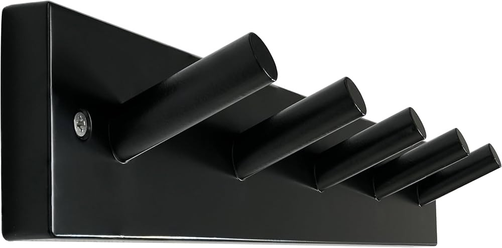 SKOLOO Wooden Wall Mounted Coat Rack,16'' Hole to Hole, 5 Pegs Bamboo Wall Hook for Hanging Cloth... | Amazon (US)