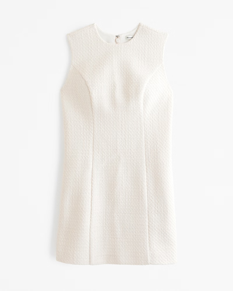 Tweed High-Neck Mini Dress | Abercrombie & Fitch (US)