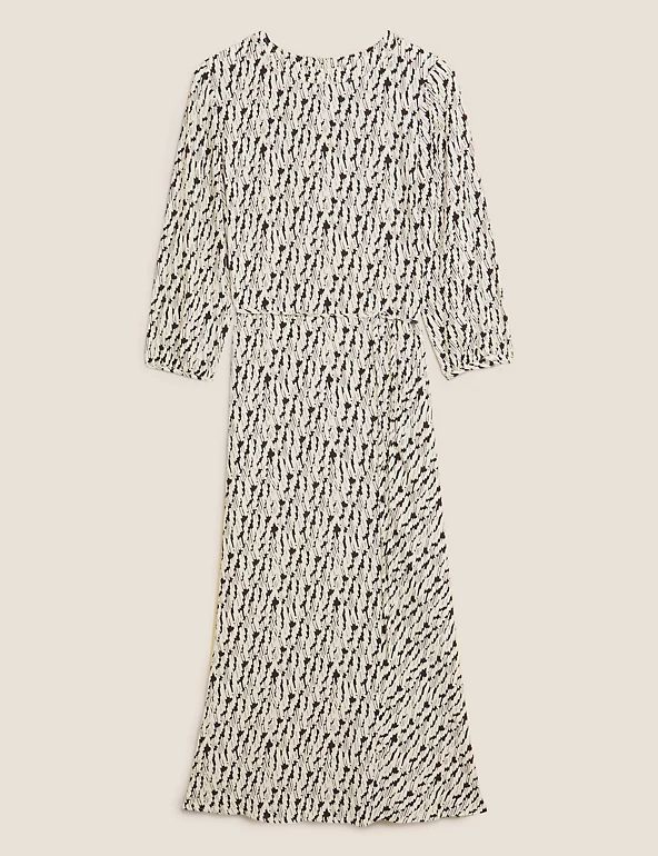 Geometric Blouson Sleeve Midaxi Column Dress | Marks & Spencer (UK)