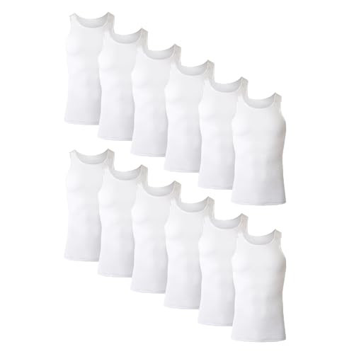 Hanes Men's Tank Undershirt Pack, Cotton Tank Undershirt, Moisture-Wicking, Breathable, White or ... | Amazon (US)
