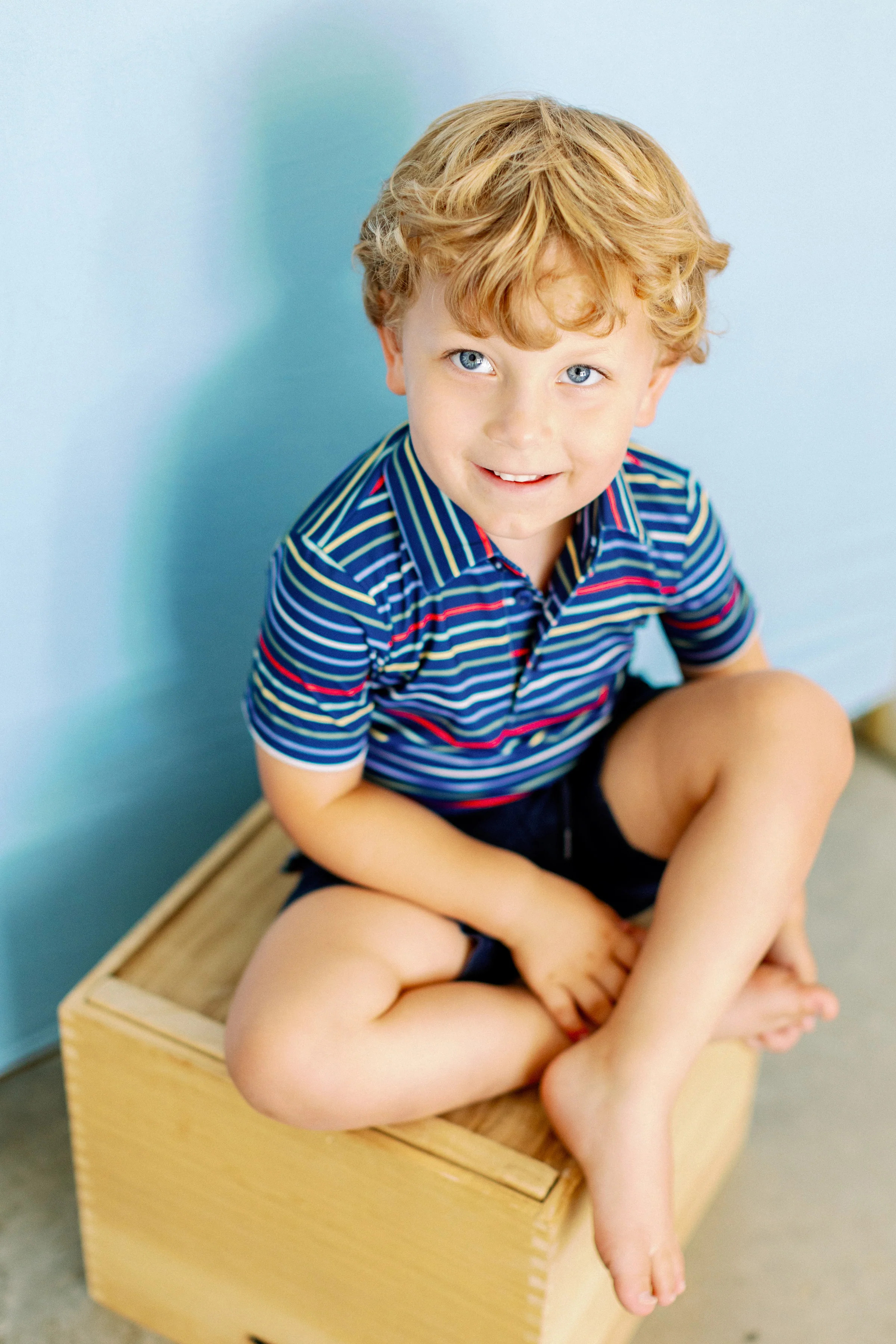 Retro Rainbow Boys' Polo (FINAL SALE) | Poppy Kids Co