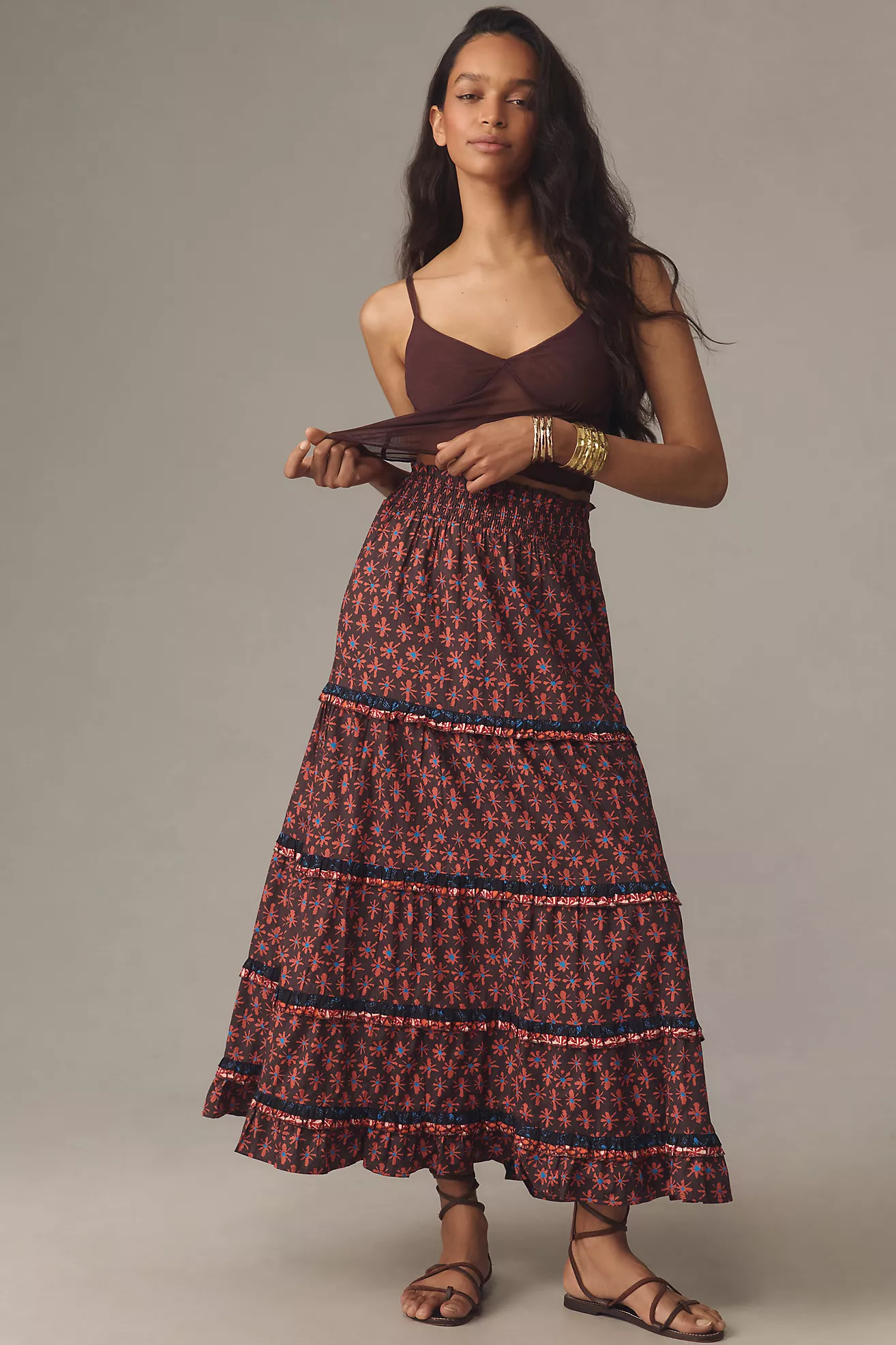 By Anthropologie Genevieve Maxi Skirt | Anthropologie (US)