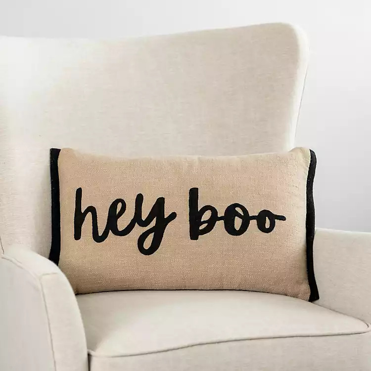 New! Hey Boo Lumbar Pillow | Kirkland's Home