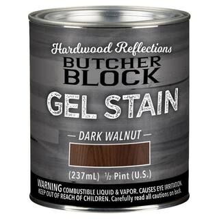 1 Pint Oil-Based Butcher Block Interior Wood Gel Stain in Dark Walnut | The Home Depot