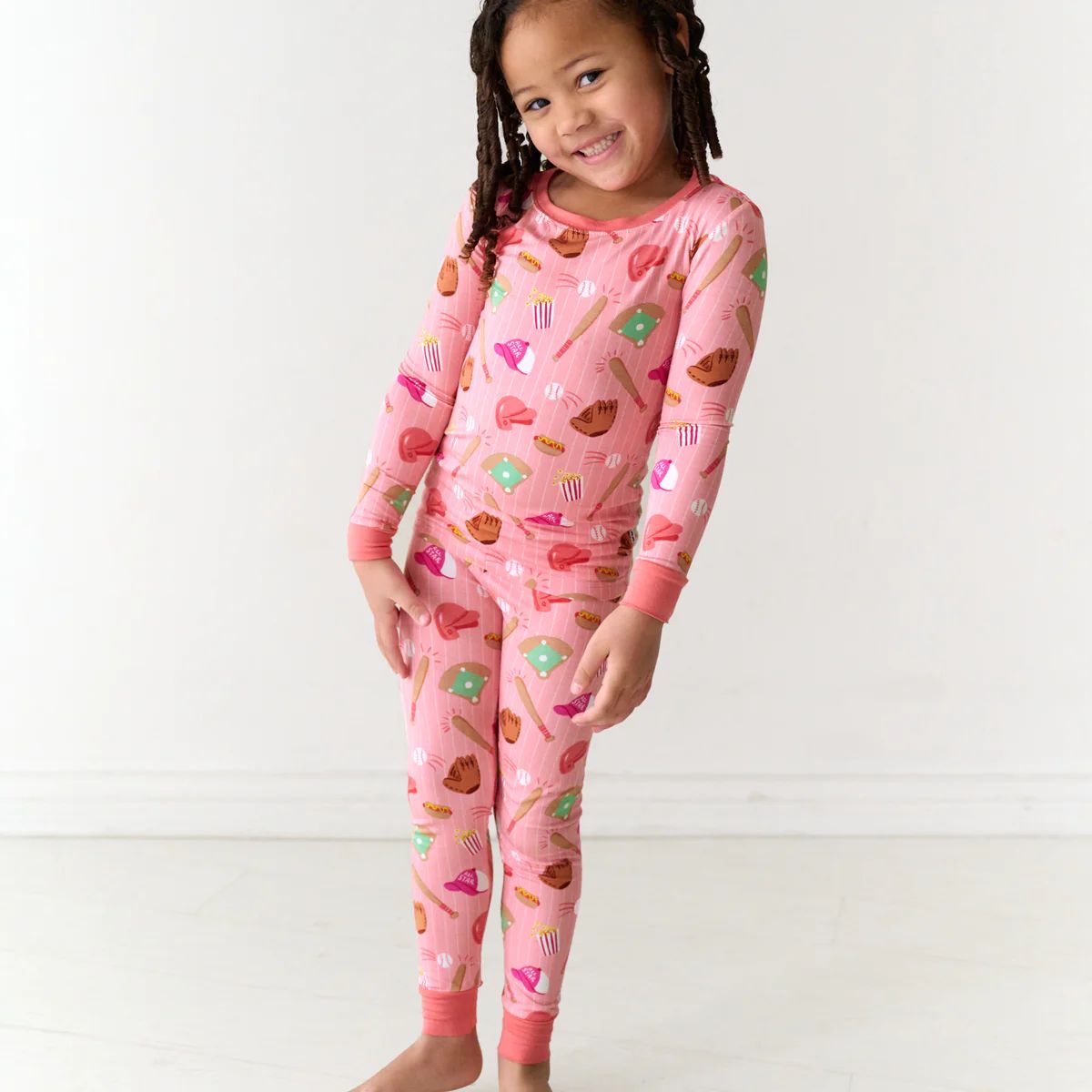 Pink All Stars Two-Piece Pajama Set | Little Sleepies