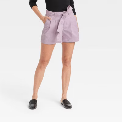 Women's High-Rise Pleat Front Shorts - A New Day™ | Target