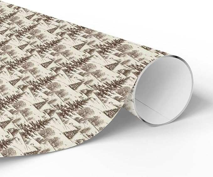 HUHUVU Christmas Toile Wrapping Brown Paper for Baby Showers Weddings Birthdays Available in Matt... | Amazon (US)