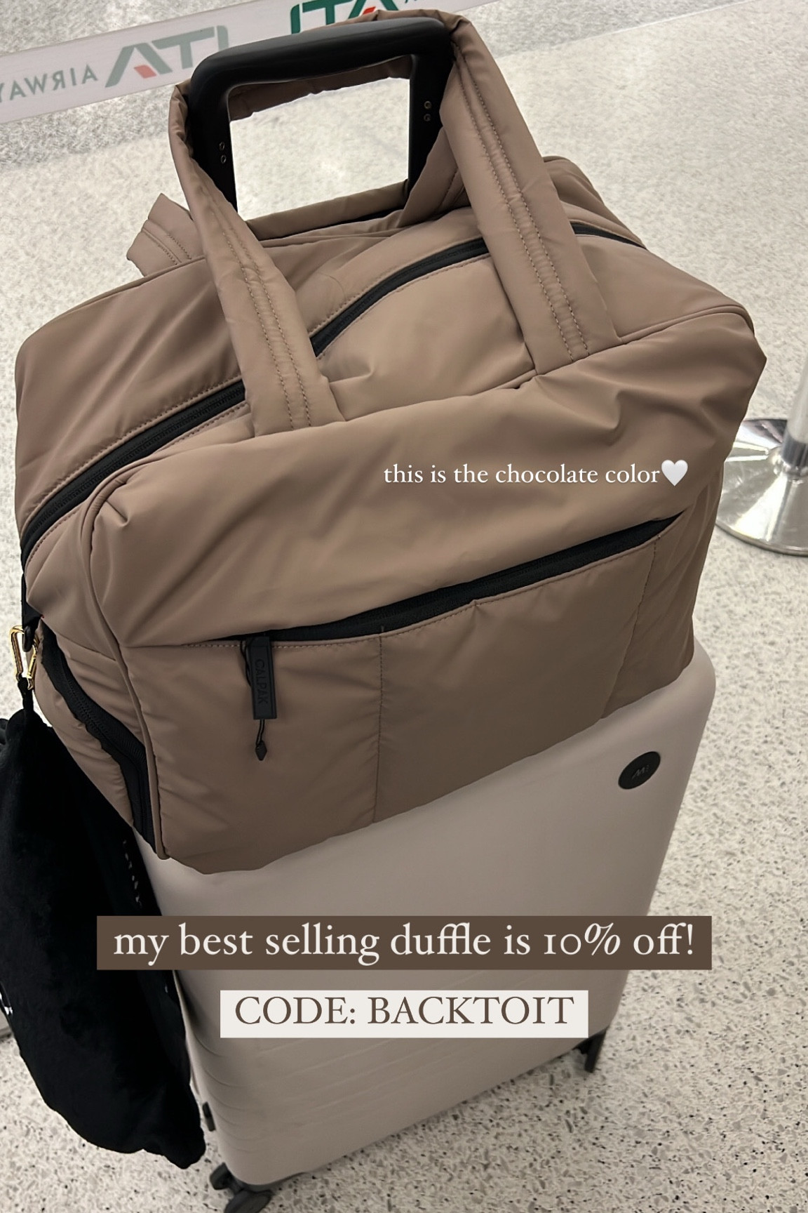 Calpak Luka Duffle Bag is on Sale!
10% of my best selling travel bag 
Can be used for travel, the gym, or back to school teacher bag
Use code: BACKTOIT

#LTKtravel #LTKBacktoSchool #LTKsalealert