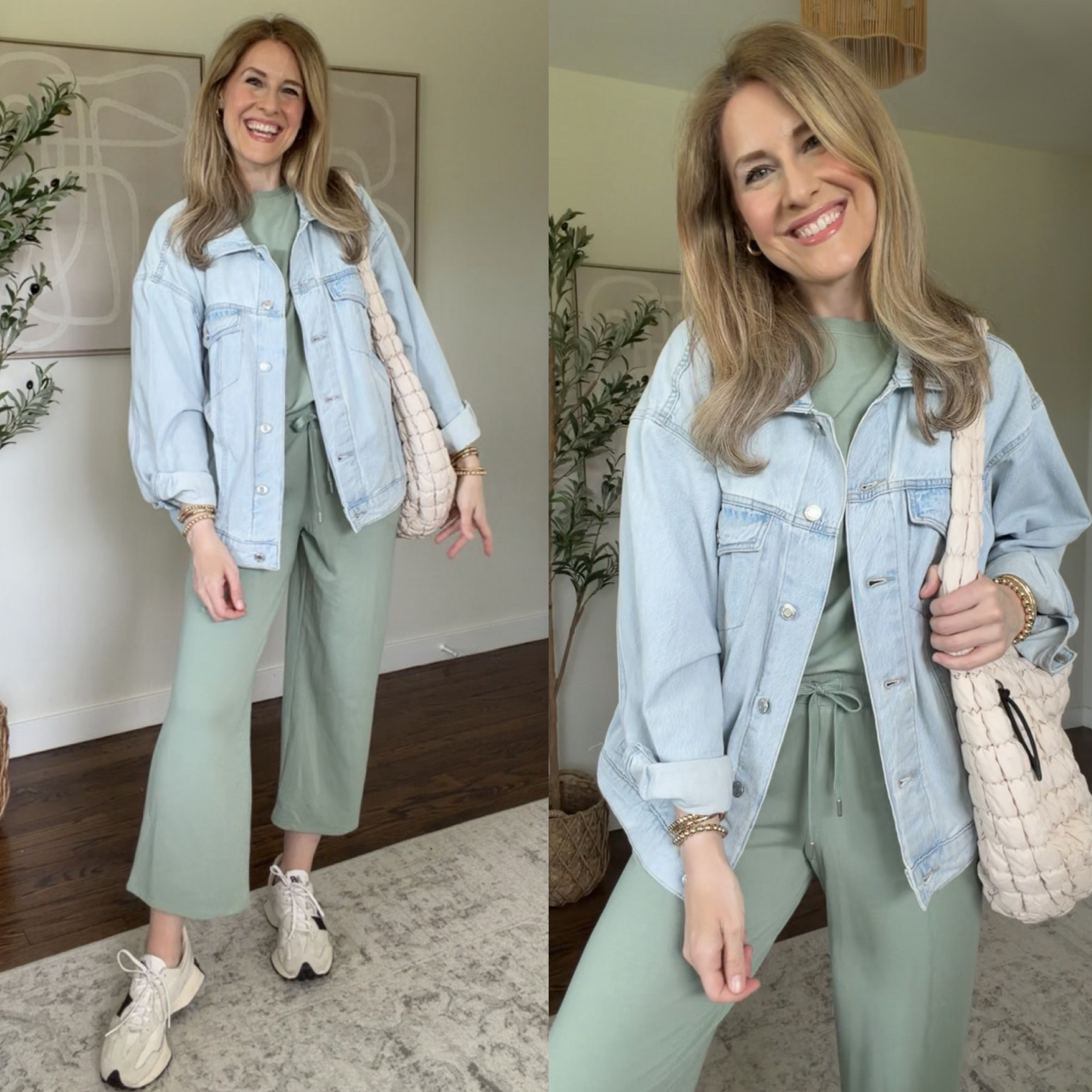 Walmart lounge set you’ll love! Comes in four colors. Fits true to size; I’m wearing the small. Jean jacket is Walmart but sold out. #walmartfashion

#LTKOver40