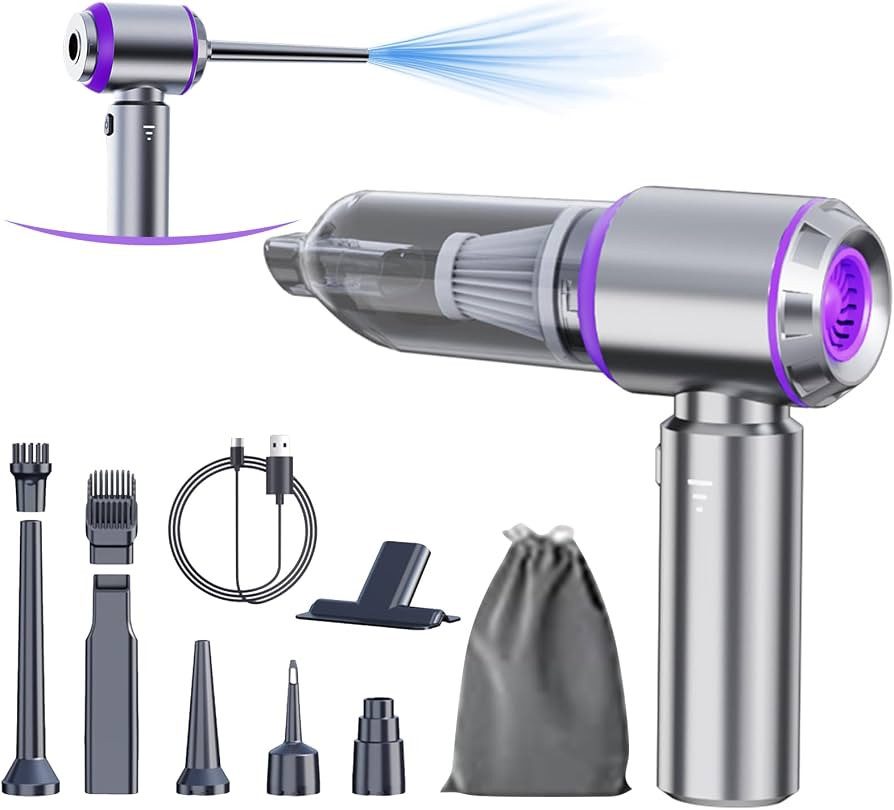 houscly Car Vacuum Portable Cordless 20000PA High Power 4-in-1 Compressed Air Duster & Air Blower... | Amazon (US)