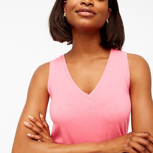 Easy cotton-blend V-neck tank top | J.Crew Factory