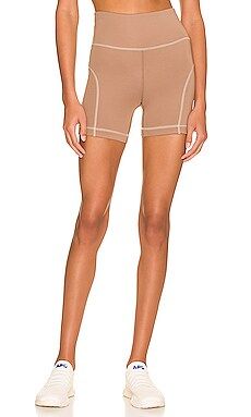 Tan + Lines Del Mar Biker Short in Latte from Revolve.com | Revolve Clothing (Global)