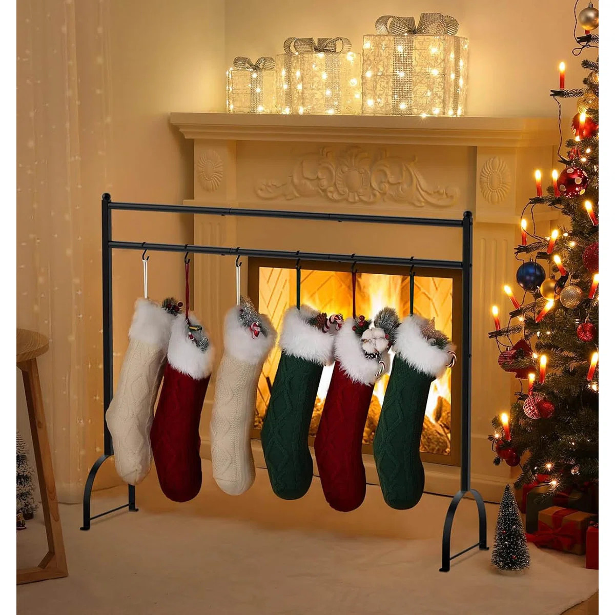 Christmas Stocking Holder Stand With 12 Hooks | Wayfair North America