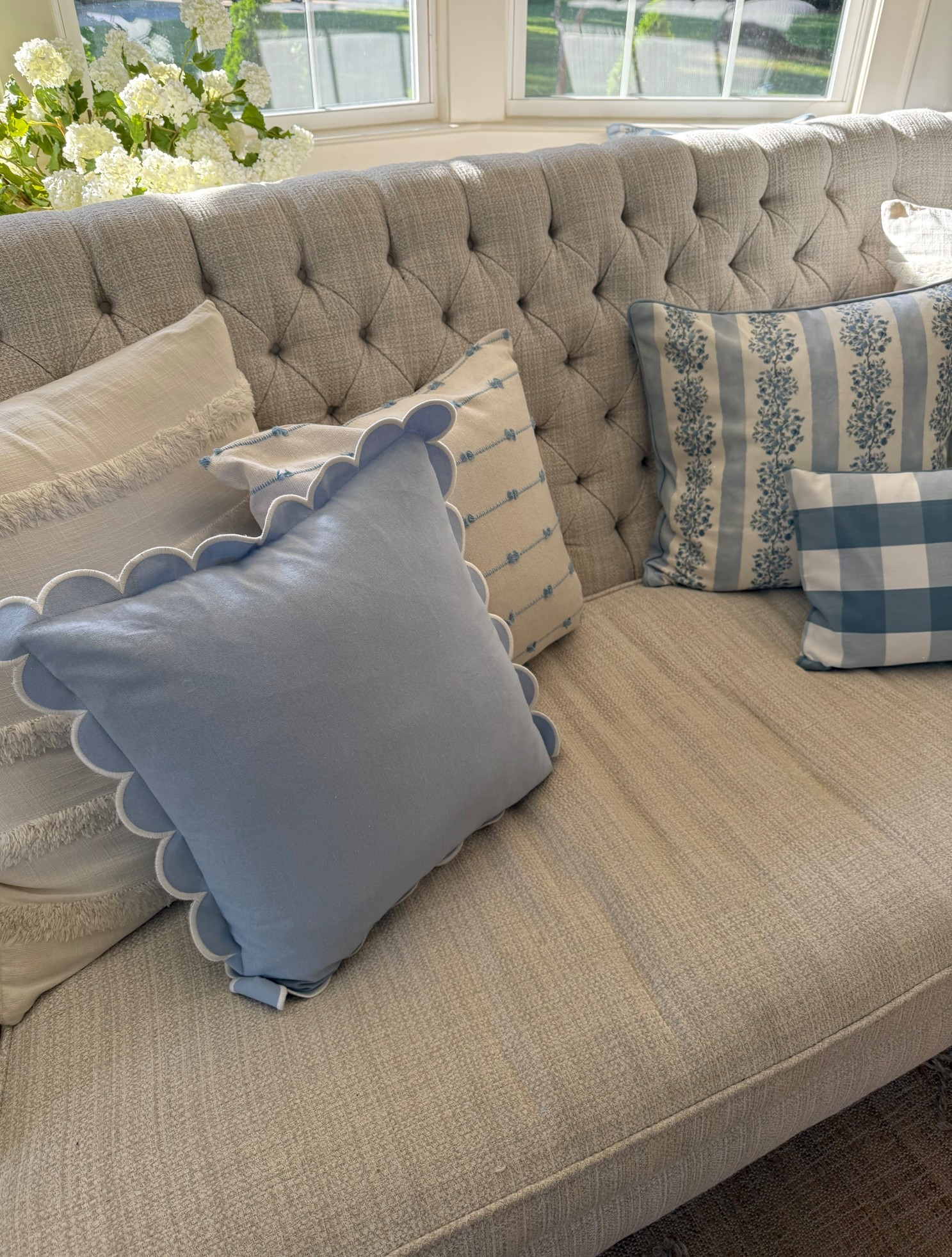 Pretty blue pillows...

#LTKSeasonal #LTKHome #LTKSaleAlert