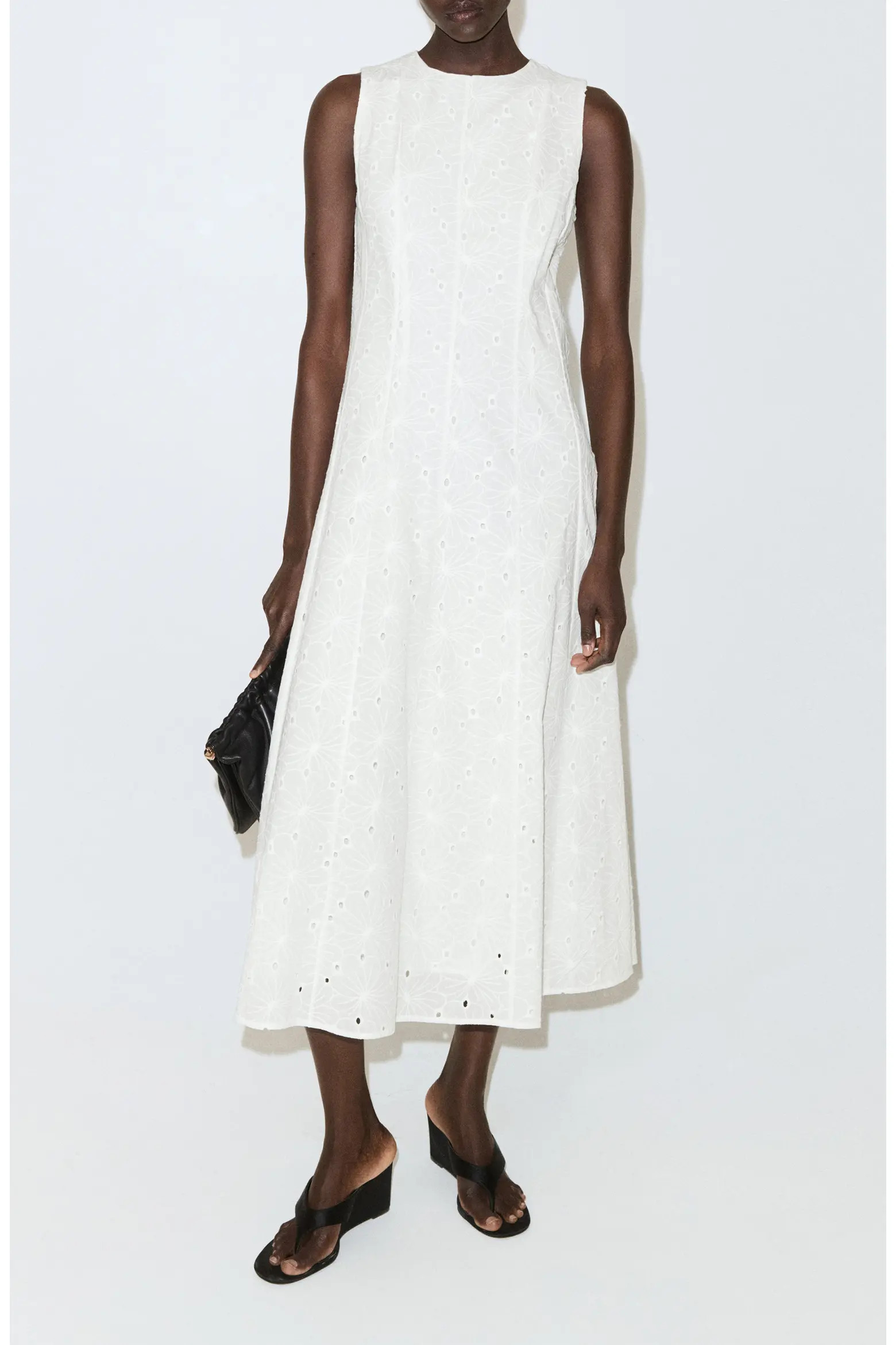 Eyelet Embroidered A-Line Midi Dress (Women) | Nordstrom | Nordstrom