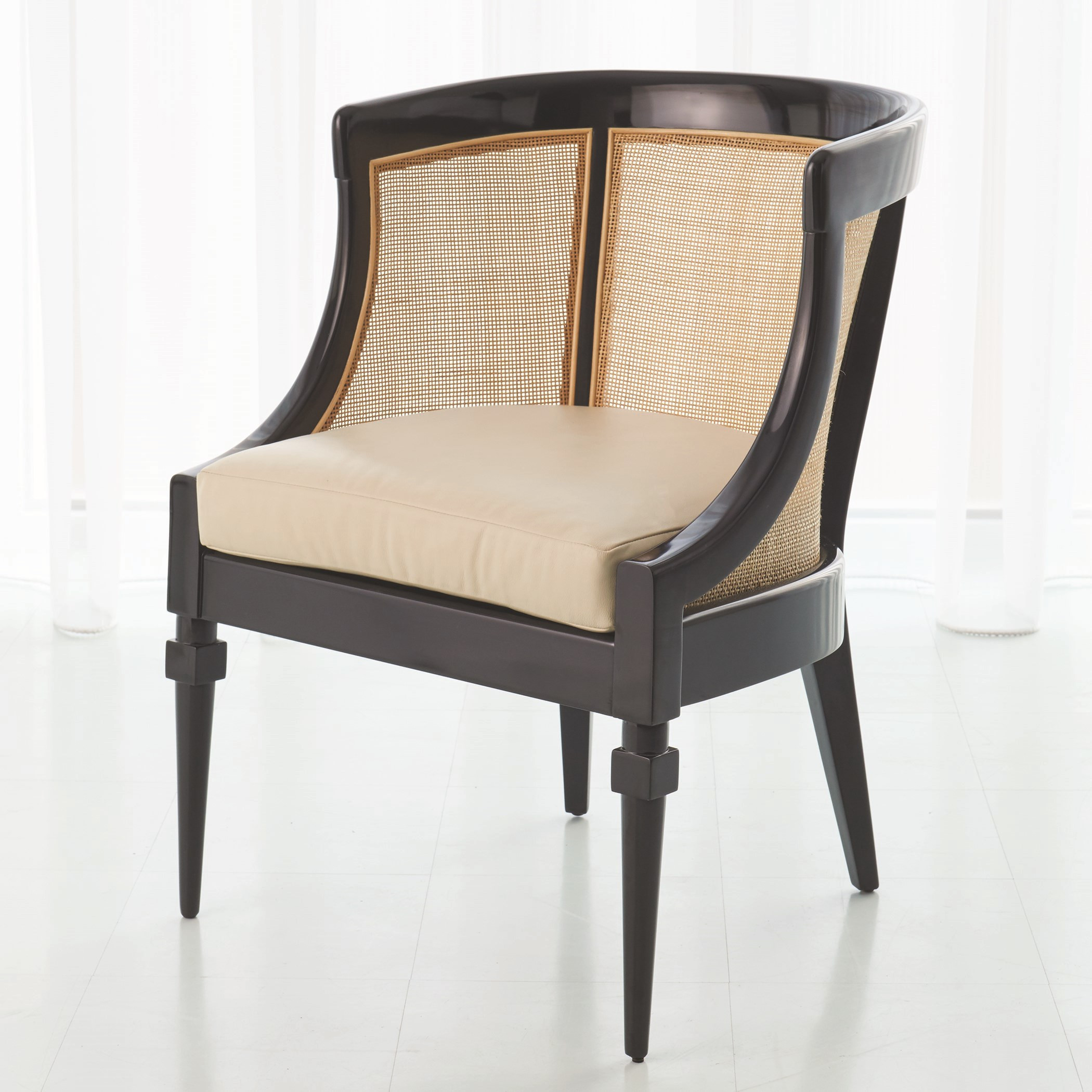 Cane Chair In Black | 1stopbedrooms