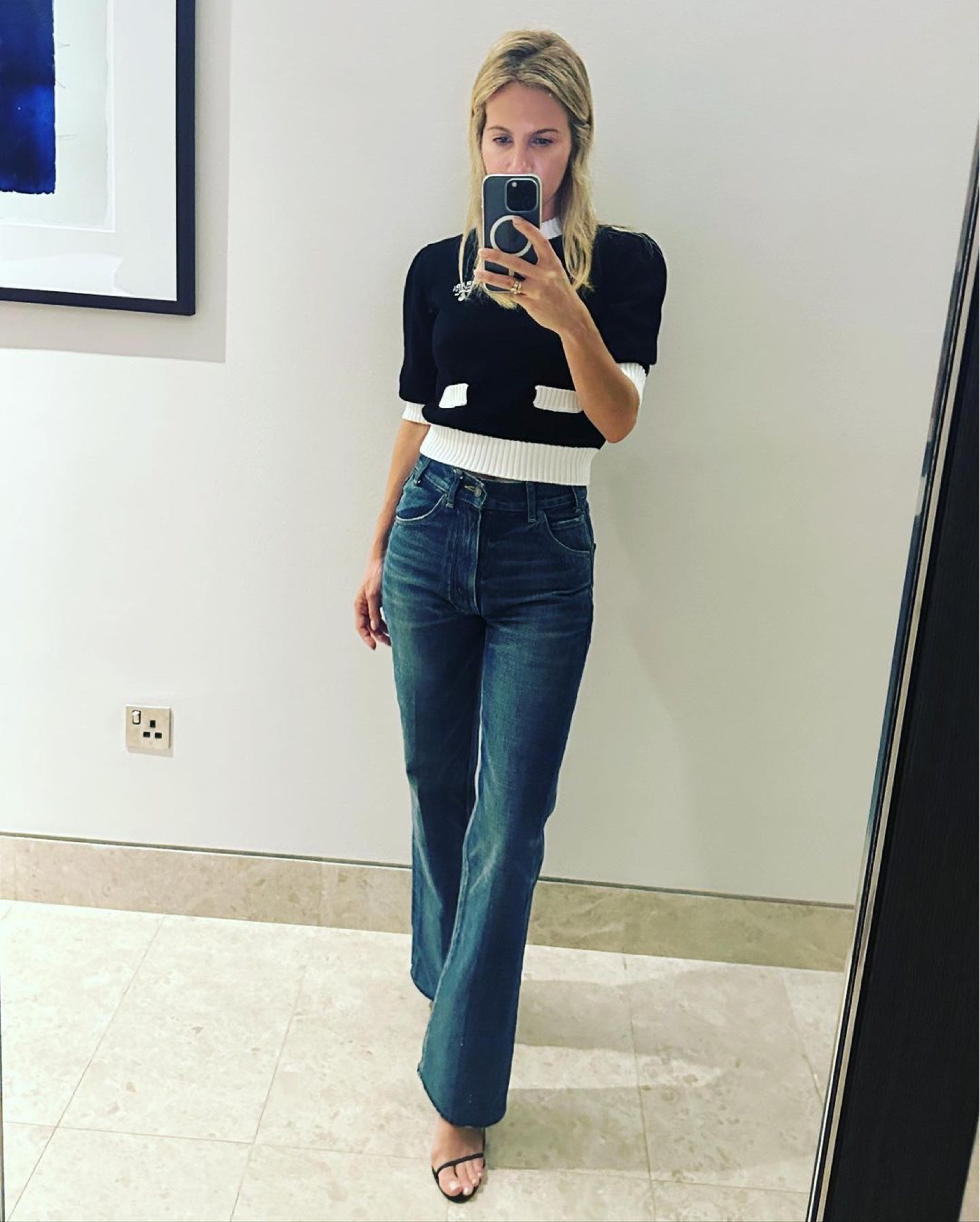 Love pairing this Chanel top with jeans