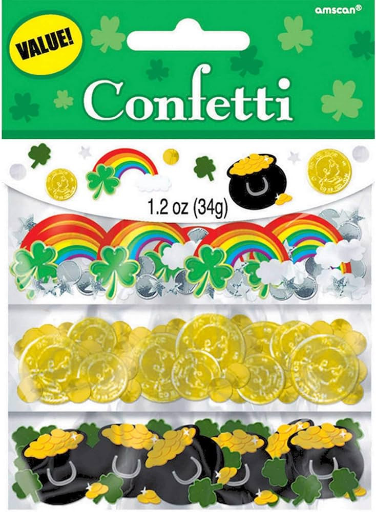 St. Patrick's Day Celebration Multicolor Foil & Paper Confetti - 1.2 oz. (1 Pc) - Perfect for Par... | Amazon (US)