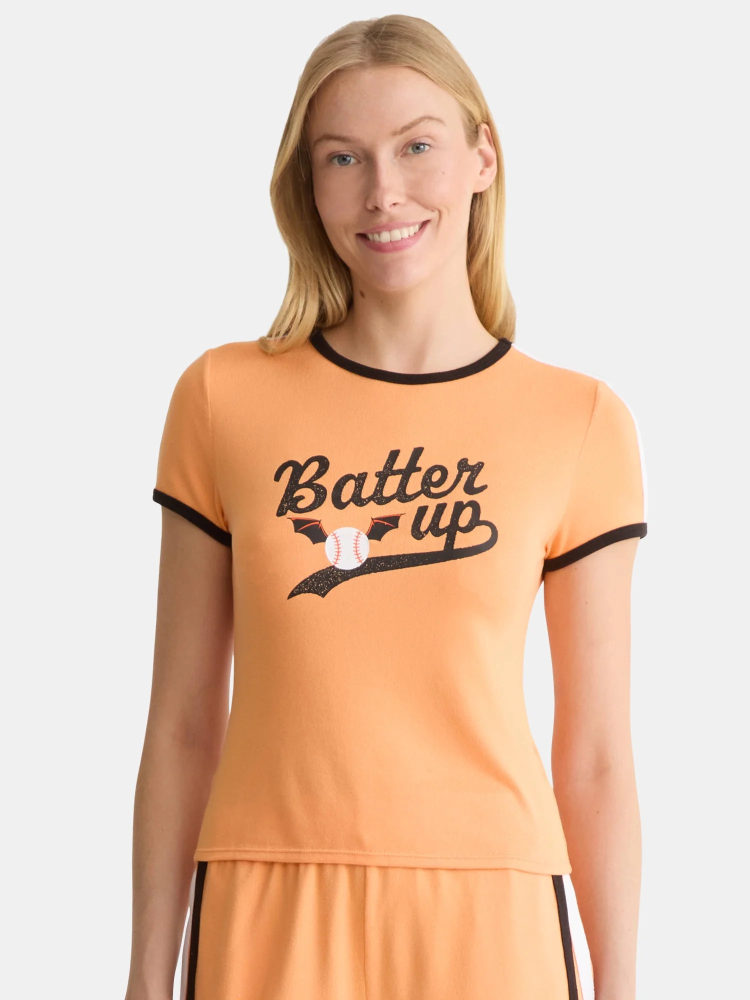 Halloween Women's and Women’s Plus Varsity Tee and Shorts Pajama Set, 2-Piece, Sizes XS to 3X | Walmart (US)