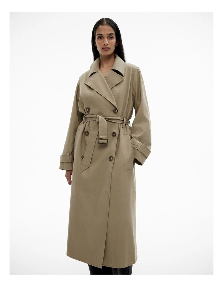 Classic Trench Coat in Washed Green | Myer