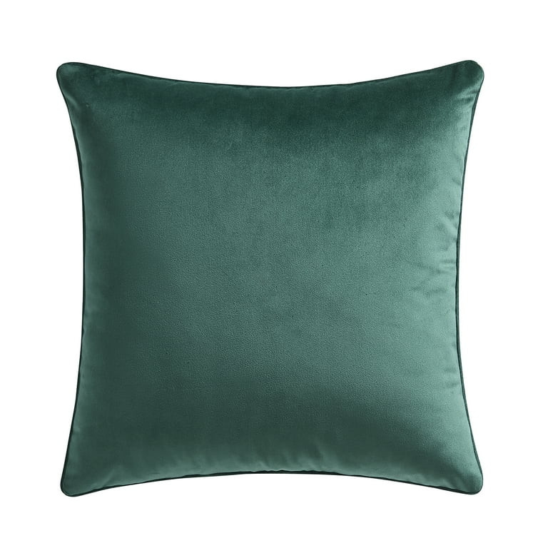 Holiday Time 18" x 18" Green Velvet Decorative Pillow | Walmart (US)