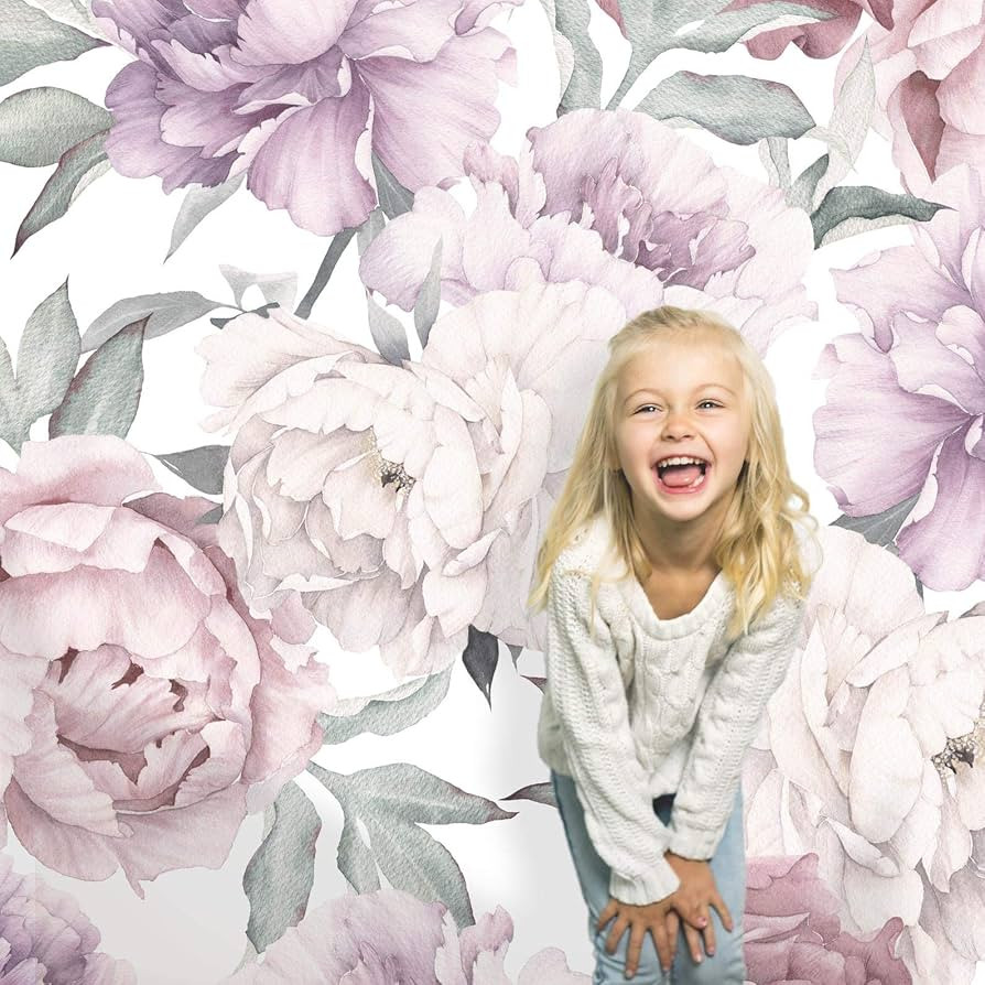 Coloritto Peony Bouquet Peel and Stick Wallpaper | Removable Floral Wallpaper | Self Adhesive Wat... | Amazon (US)