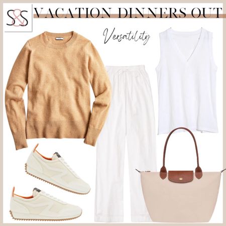 Linen pants and light cashmere sweater perfect for chilly spring vacation dinners

#LTKtravel #LTKstyletip #LTKSeasonal