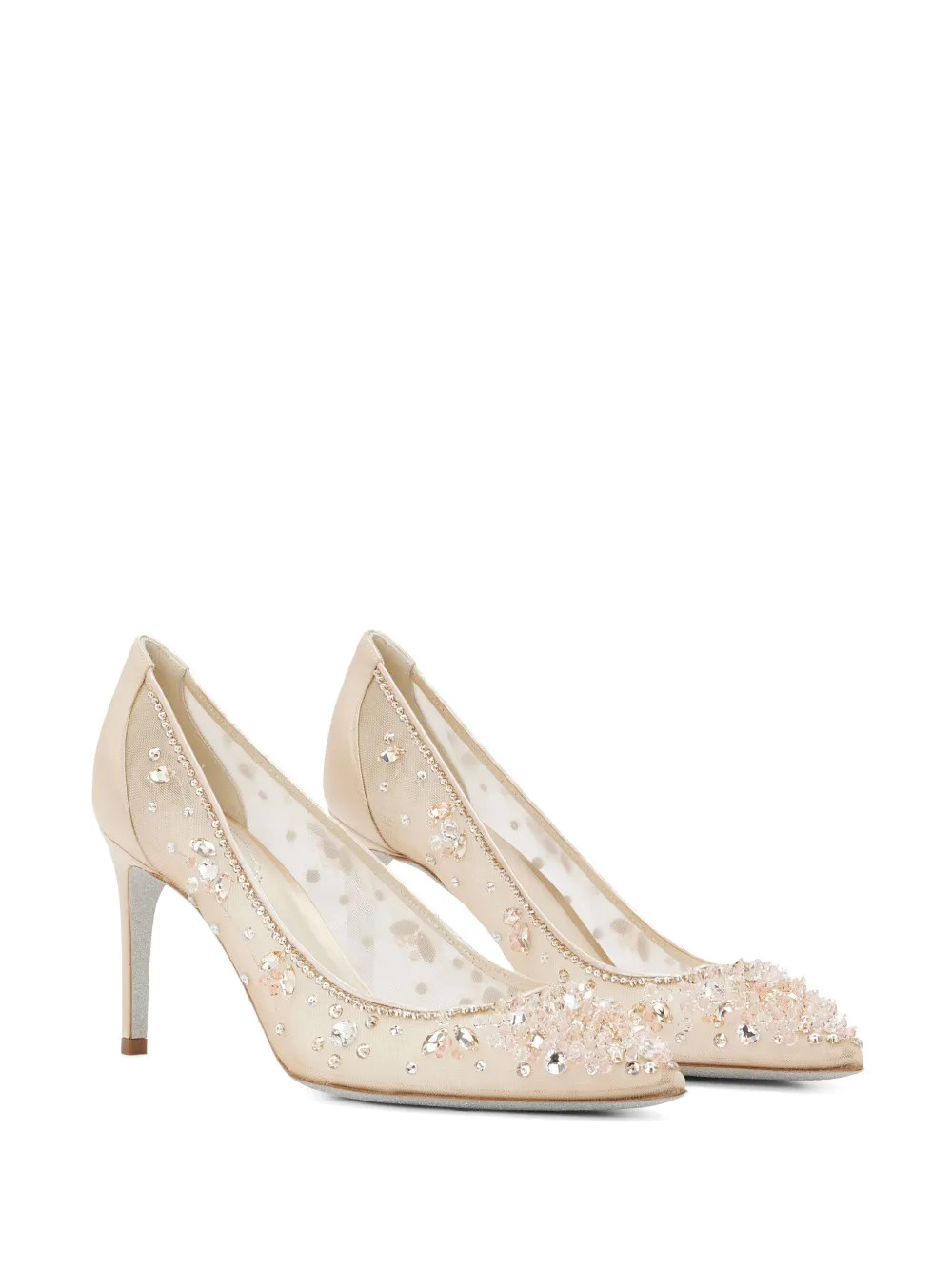 René Caovilla Pumps Cinderella 75mm | Toni Neutri | FARFETCH IT | Farfetch Global