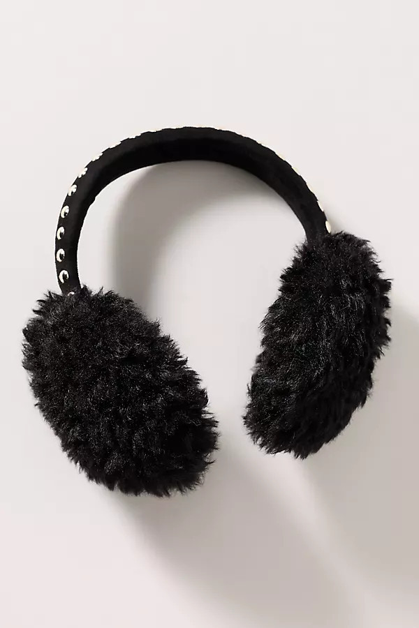 Studded Faux-Fur Earmuffs | Anthropologie (US)