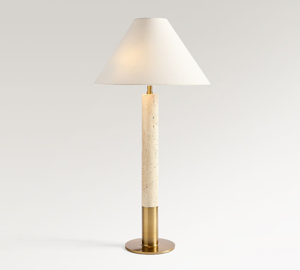 Sterling Travertine Table Lamp (28") | Pottery Barn (US)