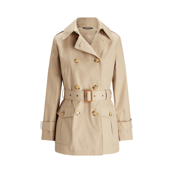 Double-Breasted Cotton-Blend Trench Coat | Ralph Lauren (UK)
