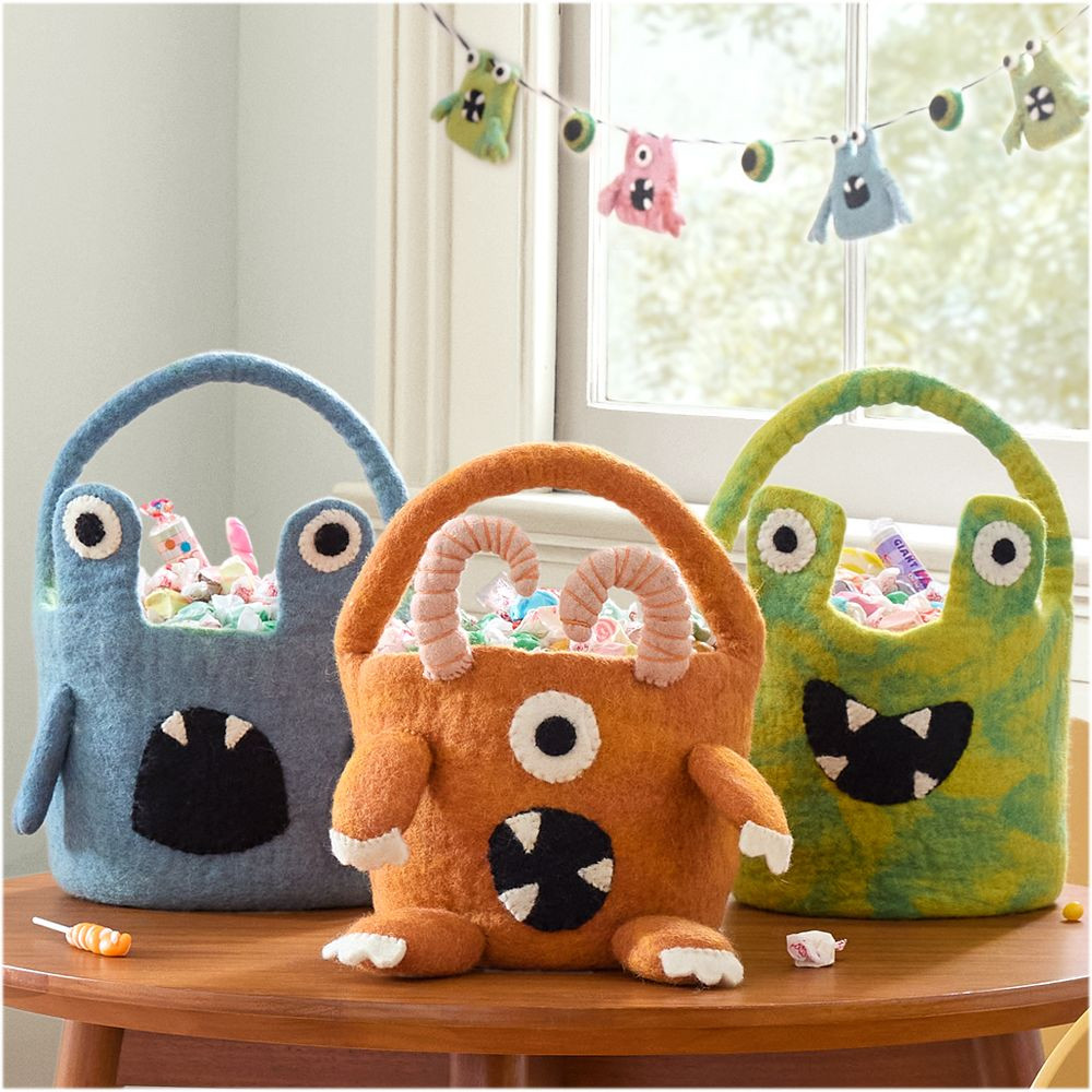 Monster Felt Treat Bucket | West Elm (US)