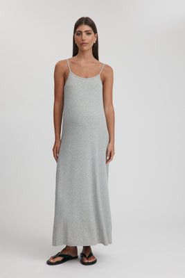 Transit Rib Dress (Grey) | Legoe Heritage Maternity APAC