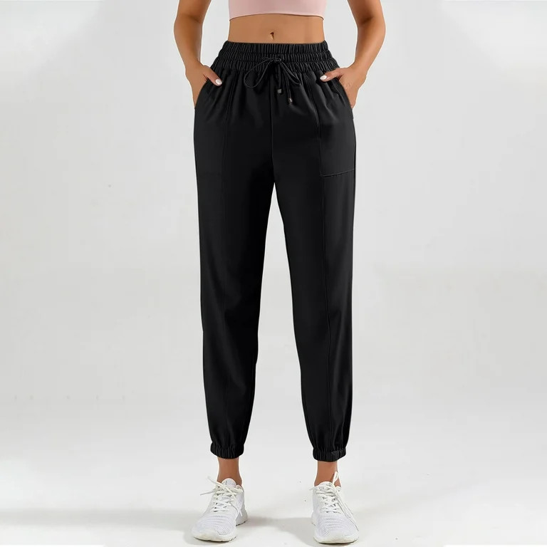 gbyLJF Women's Lightweight Joggers Outdoor Hiking Running Pants Athletic Workout Track Casual wit... | Walmart (US)