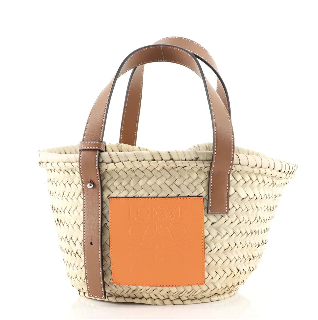 Basket Tote Woven Raffia Small | Rebag