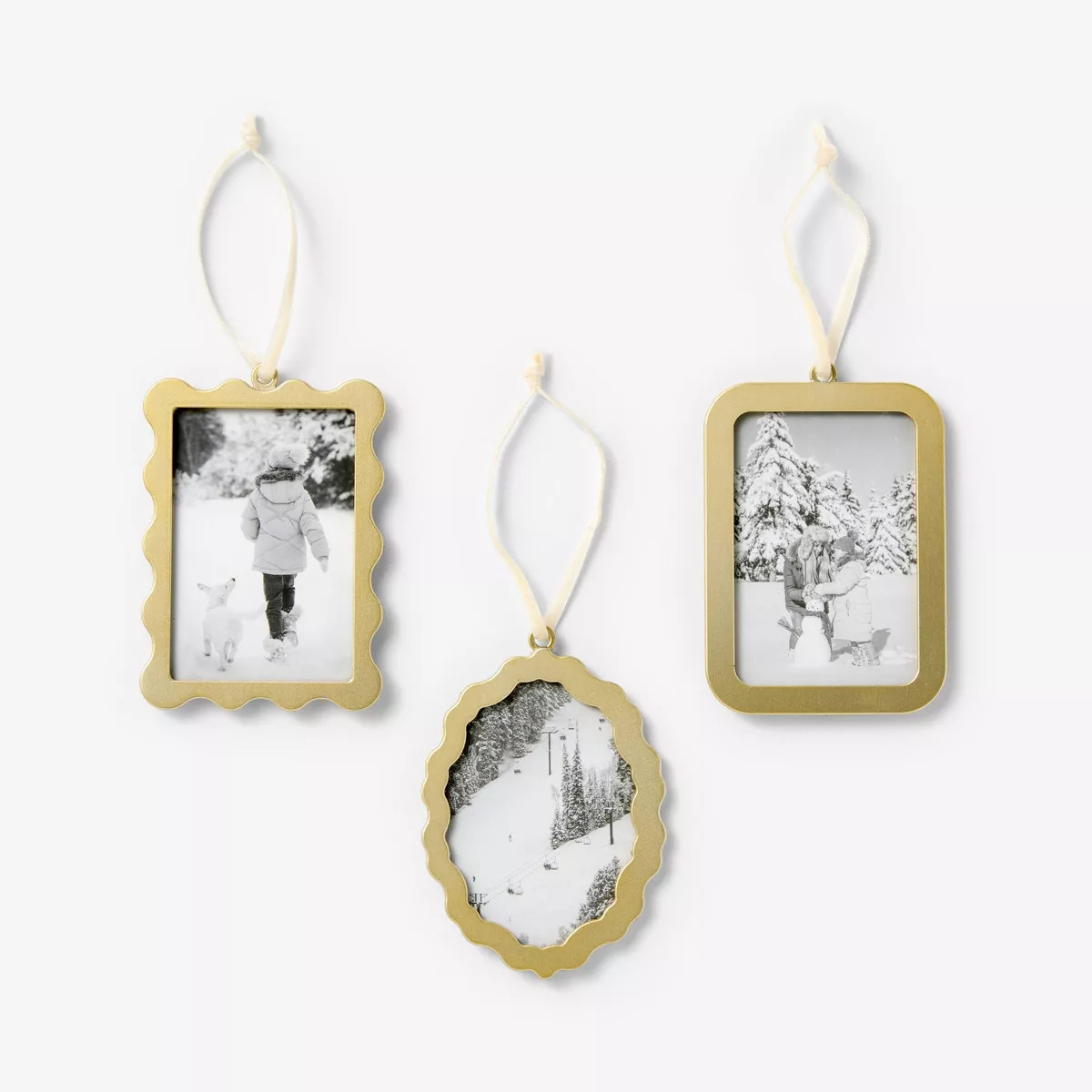 3pc Gold Picture Frame Ornaments Gold - Threshold™ designed with Studio McGee | Target
