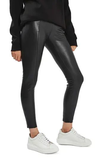 Women's Topshop Percy Faux Leather Skinny Pants, Size 6 US (fits like 2-4) - Black | Nordstrom