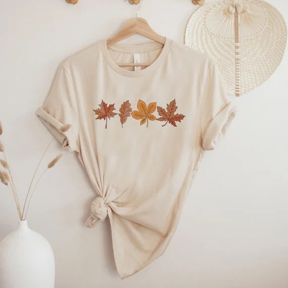 Fall Leaves shirt, Fall tshirt for Women, Women's Fall Shirt, Thanksgiving tee, Autumn Shirt, Fal... | Etsy (US)
