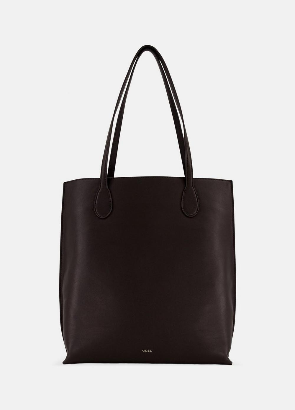 Women's Athene Nappa Leather Tote, Cacao Vince | Vince LLC
