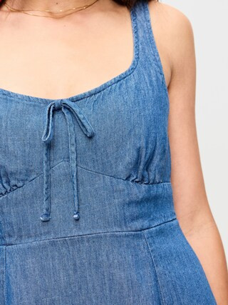 Fit & Flare Denim Mini Dress | Old Navy (US)