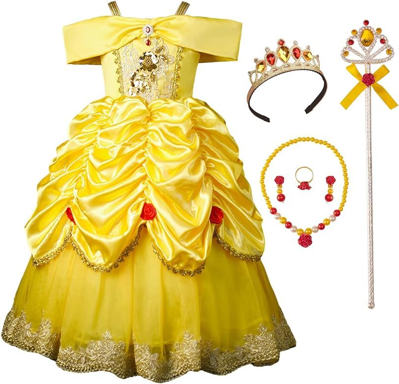 CIYTI Bella Princess Dress Girls Halloween Birthday Party Costume Toddler Princess Dress Kid Fair... | Amazon (US)