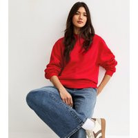 Women's Bright Red Crew Neck Sweatshirt New Look | New Look (UK)