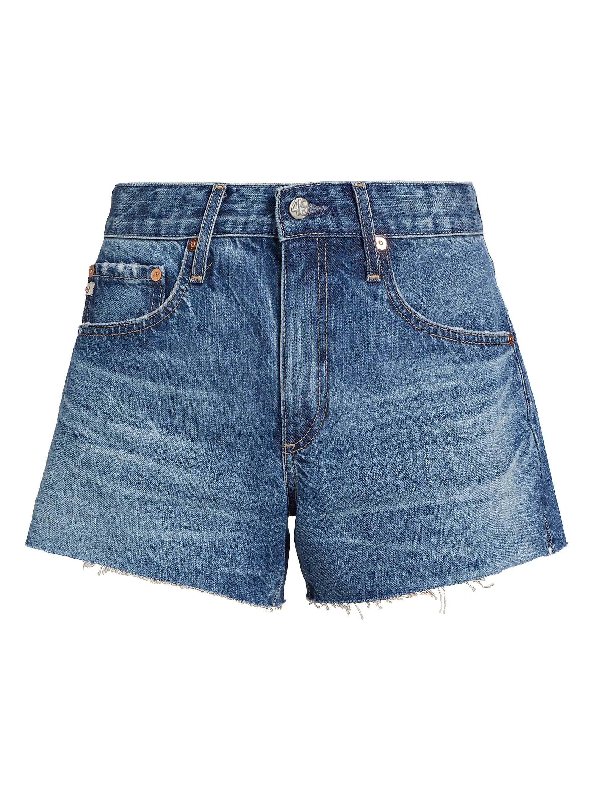 Denim High-Rise Shorts | Saks Fifth Avenue