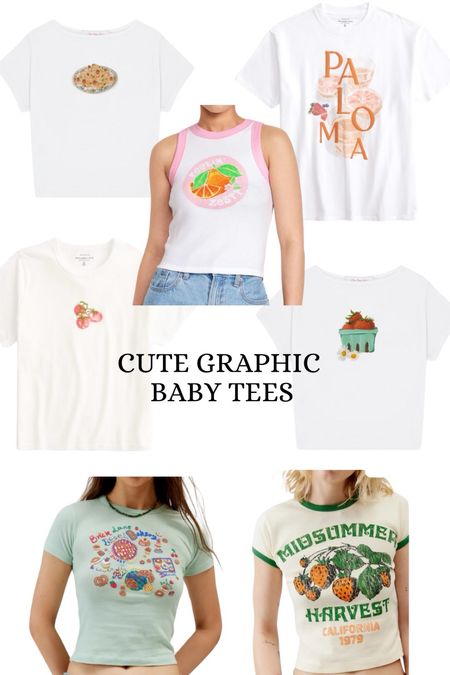 Graphic baby tees are so easy and cute for summer! #babytee #graphictee