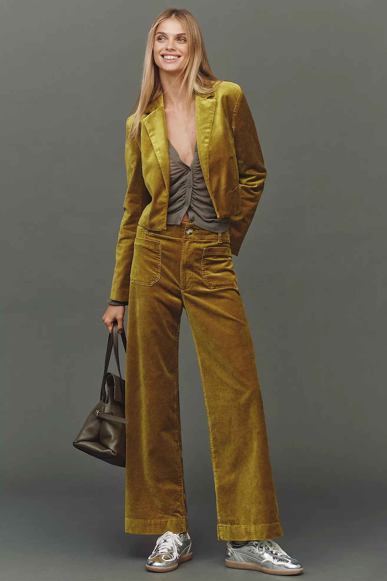 The Colette Full-Length Velvet Pants by Maeve | Anthropologie (US)
